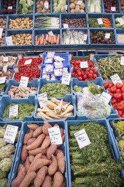 fruit and vegetables on market in the netherlands clipart