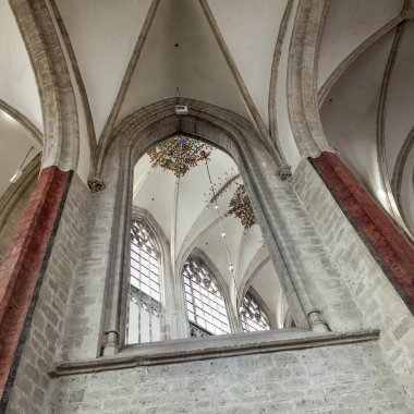 Hollanda'daki breda katedral iç parçası