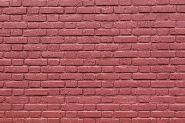 Kırmızı boyalı tuğla duvar parçası — Stok fotoğraf