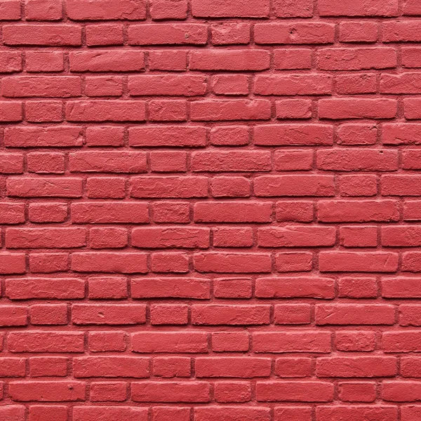 Parte del muro di mattoni dipinti di rosso — Foto Stock