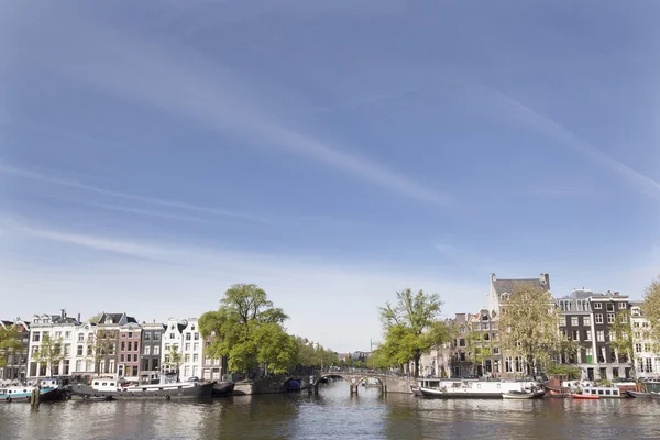 Amstel and herengracht in amsterdam — Stock Photo, Image