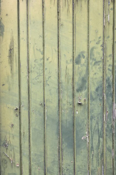 Faded green planks of old wooden door — Stock Photo, Image