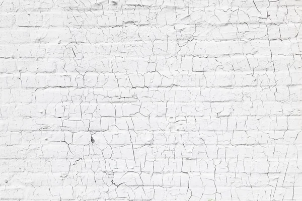Abstract pattern of cracks in white washed wall — Stock Photo, Image