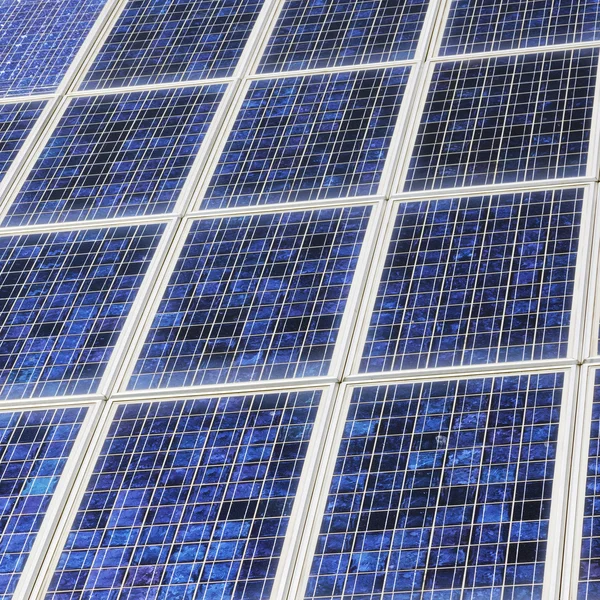 Closeup of solar panels close together — Stock Photo, Image