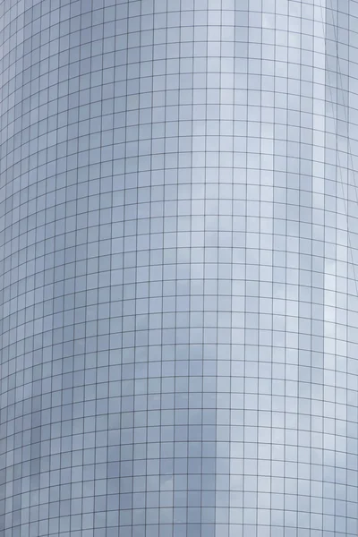 Curved facade of skyscraper in new york downtown manhattan — Stock Photo, Image