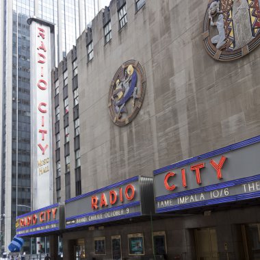 radio city konser salonu manhattan new york City'deki yan cephe