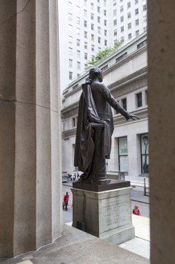 New York City, 10 Eylül 2015: washington new York new York wall Street'te heykeli