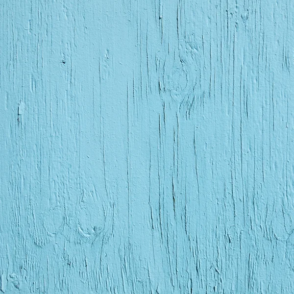 Parte quadrata di legno fessurato con vernice turchese — Foto Stock