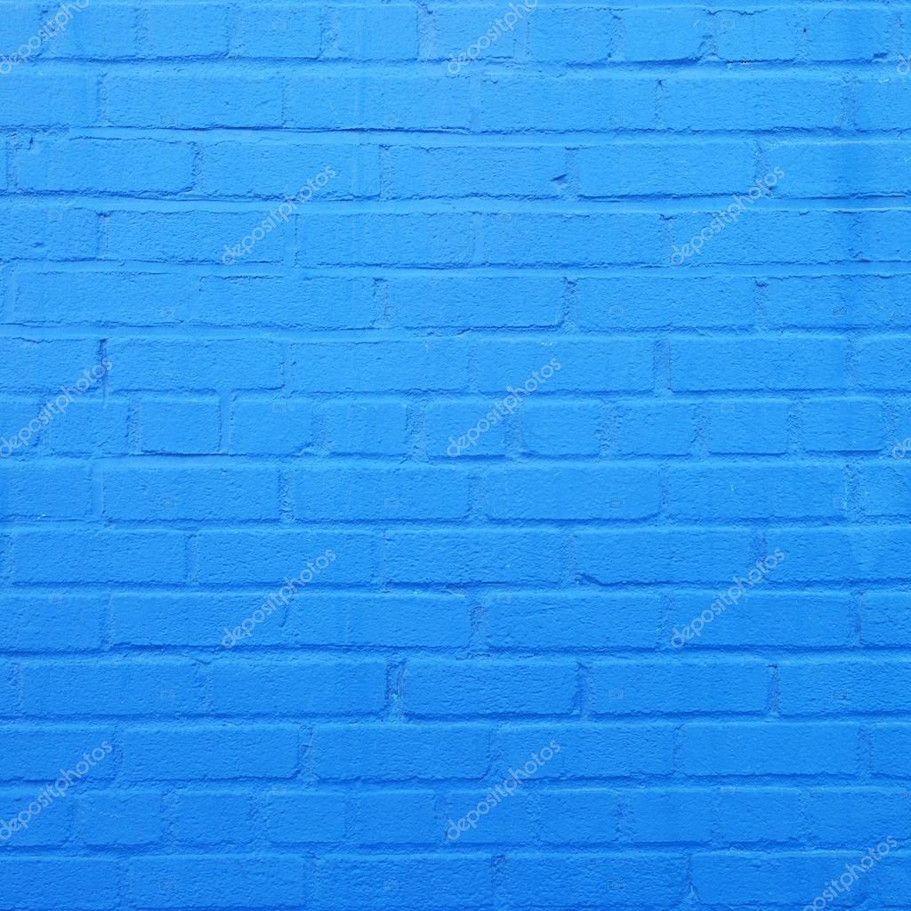 Square part of blue painted brick wall — Stock Photo © ahavelaar 99556832