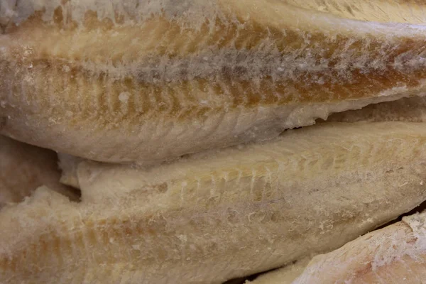 Tiefgefrorene Fischfilets Laden Nahaufnahme — Stockfoto