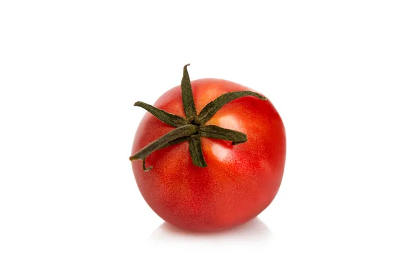Tomate Cerise Mûre Vitamines Santé Nature Isolé Sur Fond Blanc — Photo