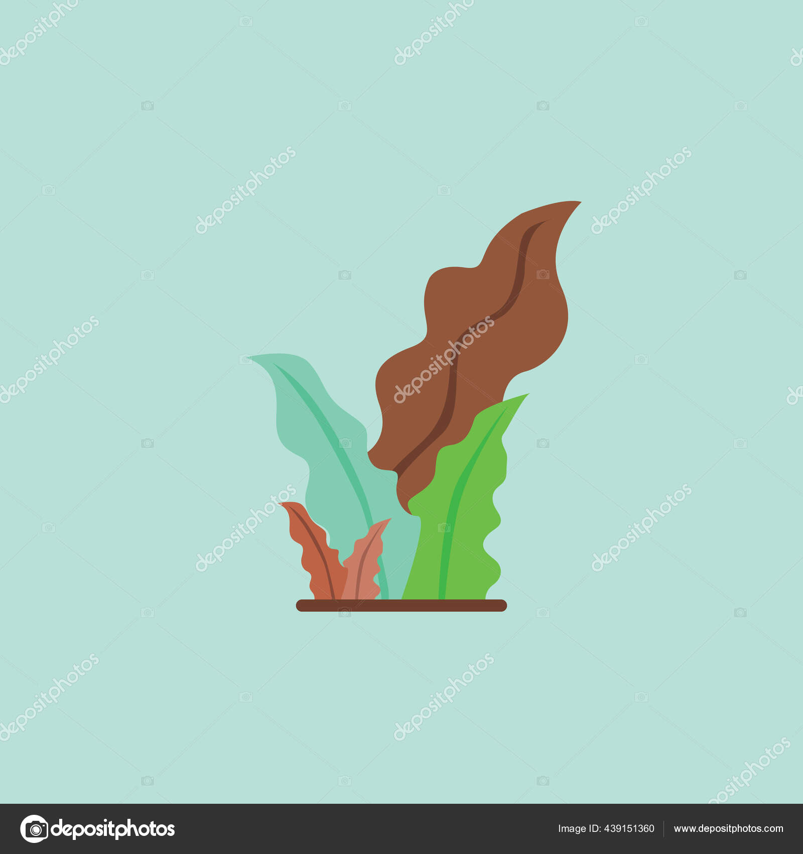 抽象的な熱帯植物や葉のイラストです カラフルなフラットスタイルの葉 ソーシャルメディアの投稿 モバイルアプリ グリーティングカード ポスター プラカード バナーデザイン ウェブインターネット広告に適しています ストックベクター C Poenya0