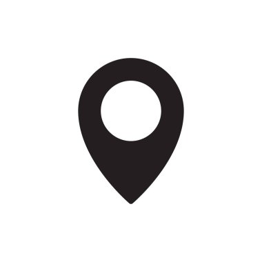 Harita simgesi simgesi. düz stil vektör çizimi. doldurulmuş pictogram izole işaret sembolü