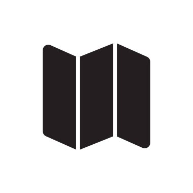 Harita ve konum simgesi. düz stil vektör çizimi. doldurulmuş pictogram izole işaret sembolü