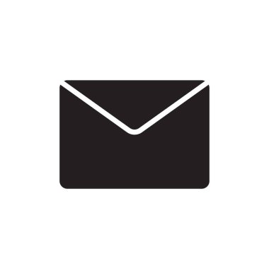 e- posta Simgesi. düz stil vektör çizimi. doldurulmuş pictogram izole işaret sembolü