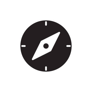 Pusula Simgesi. düz stil vektör çizimi. doldurulmuş pictogram izole işaret sembolü