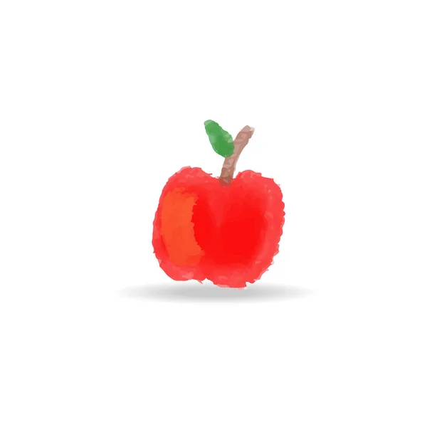 Odizolowanych Ilustracji Wektor Czerwonego Jabłka Kreskówki Cute Apple Clip Sztuki — Wektor stockowy