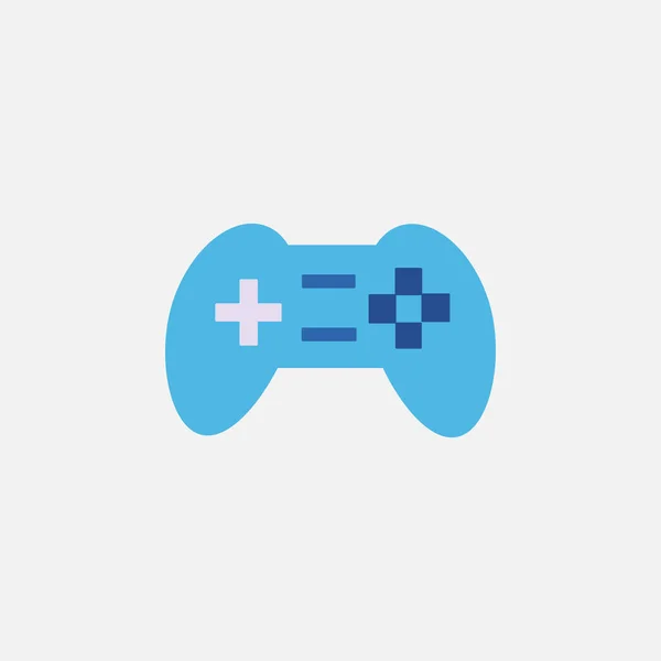 Spelcomputer Controller Platte Stijl Pictogram Vector Illustratie — Stockvector