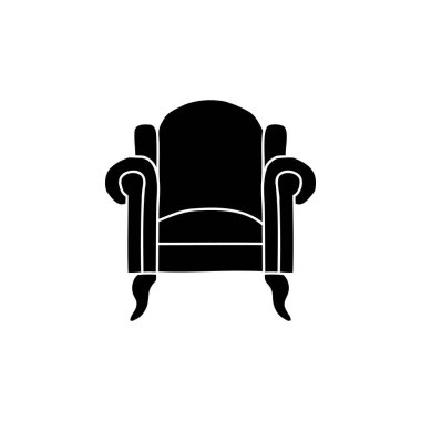 kanepe silueti karalama taslak tarzı ikon. Beyaz arkaplanda izole edilmiş basit mürekkep elle çizilmiş Vektör illüstrasyonu