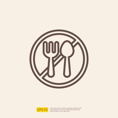 Müslüman ve Ramazan temalı oruç sırasında içki yasağı. Vektör illüstrasyonu