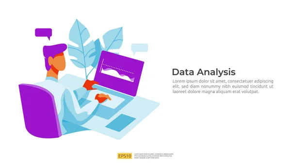 Conceito Análise Digital Para Pesquisa Mercado Negócios Estratégia Marketing Auditoria — Vetor de Stock