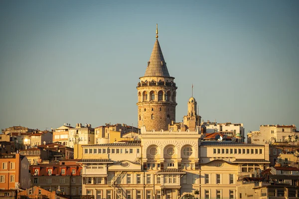 Stanbul Gün Batımında Galata Kulesi Stanbul Arka Plan Fotoğrafı Stanbul — Stok fotoğraf