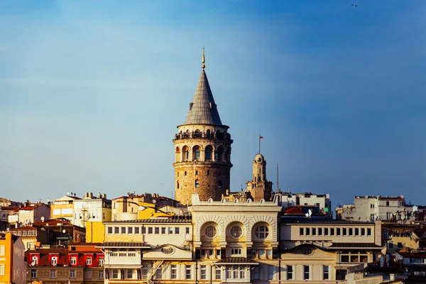 Stanbul Gün Batımında Galata Kulesi Stanbul Arka Plan Fotoğrafı Stanbul — Stok fotoğraf