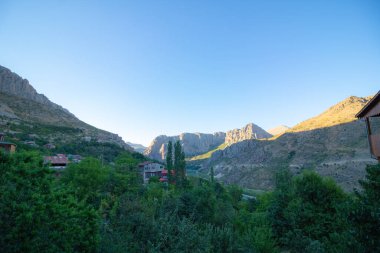 Günbatımında Kemaliye 'nin manzarası