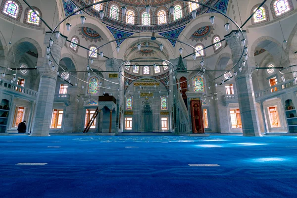 Sokollu Mehmet Pasa Mecset Belseje Isztambulban Oszmán Építészet Ramadán Iftar — Stock Fotó