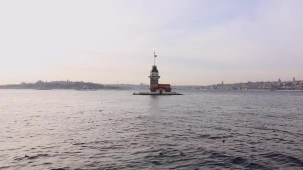Wieża dla dziewcząt w Stambule — Wideo stockowe