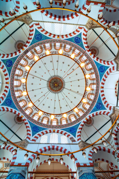 Istanbul Turkey 2021 Interior Rustem Pasa Mosque Istanbul Ramadan Iftar Royalty Free Stock Photos