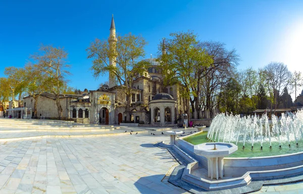Panoramic View Eyup Sultan Mosque Square Istanbul Ramadan Islamic New — Stock Photo, Image