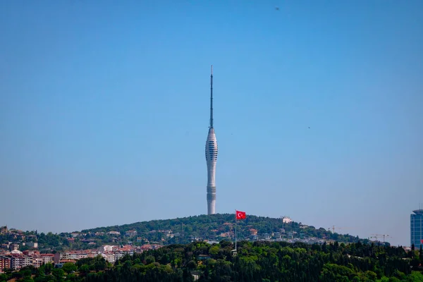 Camlica Radio Tower Istanbul Modern Architecture Brodcasting Towers Istanbul Background — Stock Photo, Image