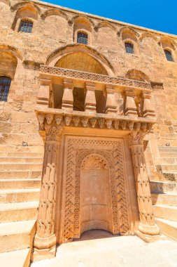 Mardin 'deki Deyrulzafaran veya Saffron Manastırı' nın taş süslemeleri.
