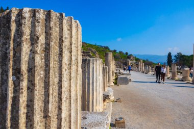 Efes antik bir şehir. İzmir 'i ziyaret et. İzmir Türkiye - 2.1.2025