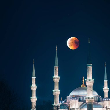 Mehtaplı Sultanahmet Camii. Katman al-Qadr ya da kadir gecesi konsept resmi.