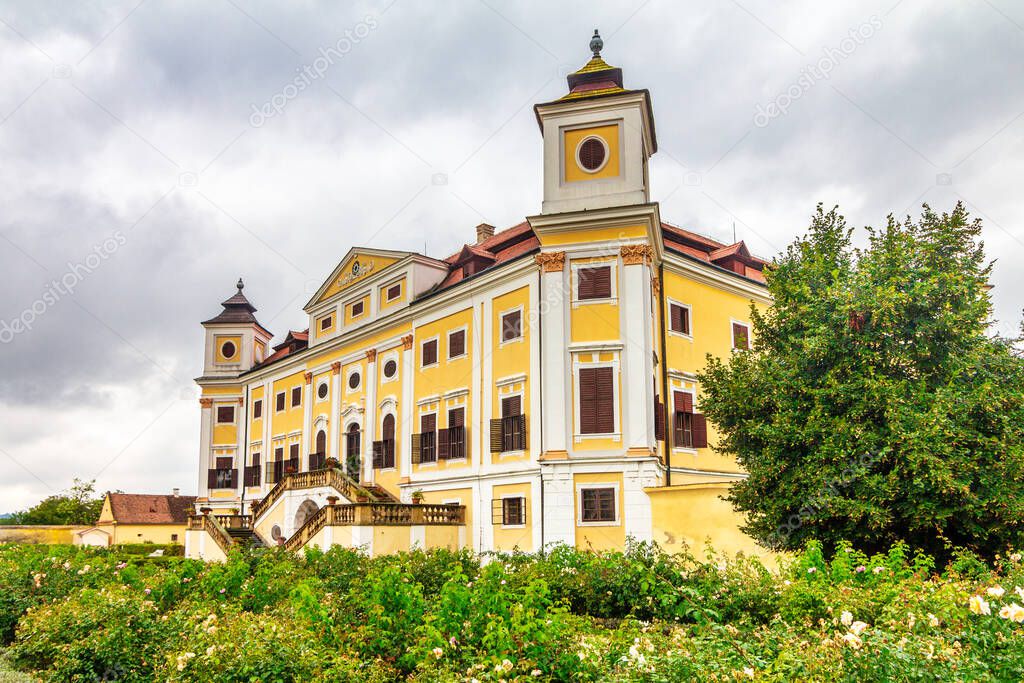 Baroque chateau Milotice in South Moravia, Czech Republic, Europe.