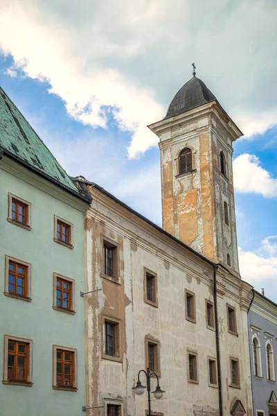 Edificio Histórico Plaza Principal Kremnica Importante Ciudad Minera Medieval Eslovaquia — Foto de Stock