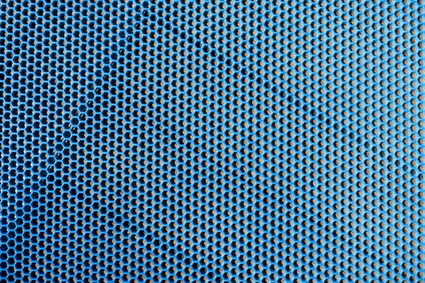 床の上に青いハニカム材料クローズアップ — ストック写真