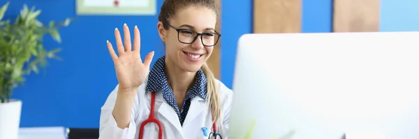 Lady in medical gown