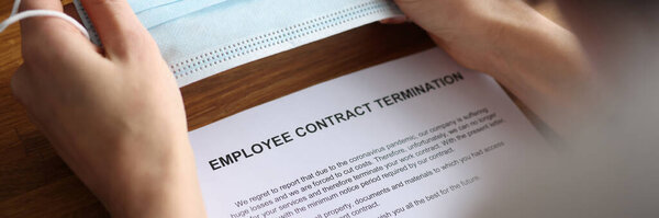 Employee received contract termination notice in coronavirus pandemic
