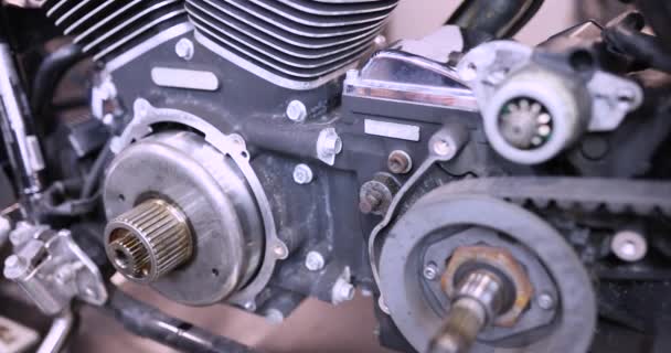 Camcorder entfernt Motorrad Kupplungskorb 4k Film — Stockvideo