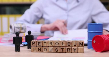 Bir araştırmacı grafik ve grafikleri analiz ederken, bu sektörün önemini ve hayatımızdaki ekonomik rolünü vurgulayarak, renkli bloklar petrol endüstrisini ortaya koyuyor..