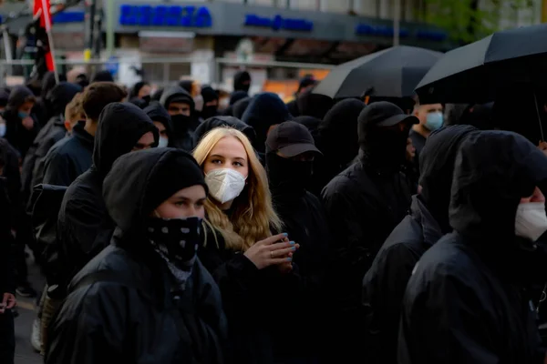 Berlín Německo Května 2021 Květnová Demonstrace Berlíně Během Pandemie Koronaviru — Stock fotografie