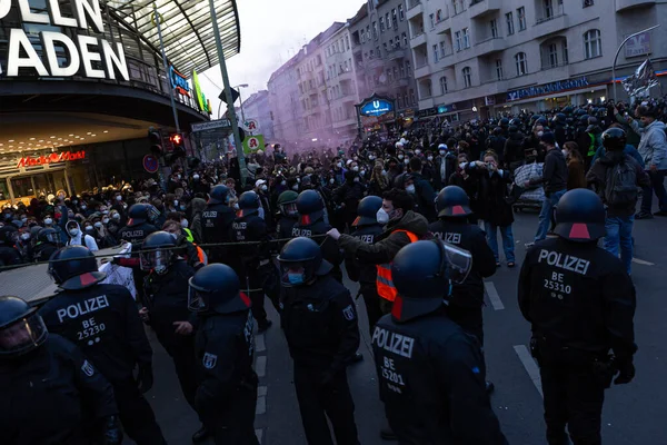 Berlin Deutschland Mai 2021 Mai Demonstration Berlin Während Der Coronavirus — Stockfoto