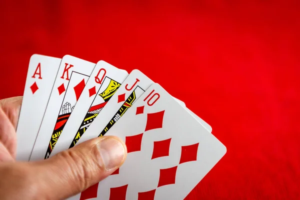 stock image Royal Flush Playing Cards Isolated. 