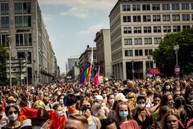 Berlin, Almanya - 24 Temmuz 2021: Christopher Caddesi Günü