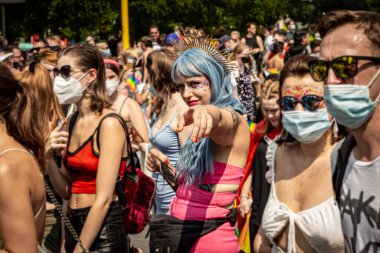 Berlin, Almanya - 24 Temmuz 2021: Christopher Caddesi Günü