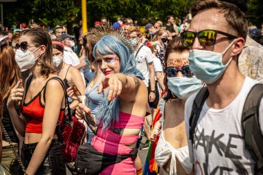 Berlin, Almanya - 24 Temmuz 2021: Christopher Caddesi Günü