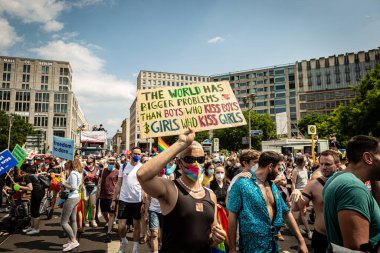 Berlin, Almanya - 24 Temmuz 2021: Christopher Caddesi Günü